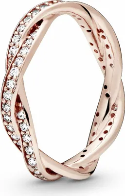 Zdjęcie produktu dla Pandora Sparkling Twisted Lines Ring 180892CZ Pierścionek damski, Rozmiar pierścionka:54