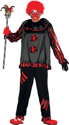Produktbild von Dämonischer Teufelsclown Horrorclown-Kostüm schwarz-rot