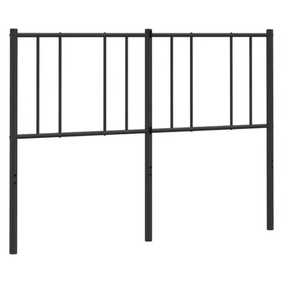 Image de vidaXL Tête de lit de rechange en métal noir 140 cm