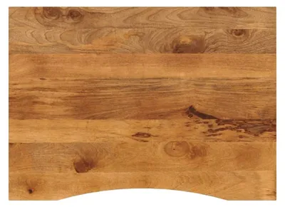 Produktbild von Bürotischplatte aus massivem Mangoholz mit Aussparung, 110x80x2,5cm