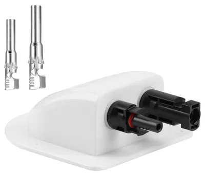 Doppelte Solarkabelverschraubung mit PV-Stecker, ABS, wasserdicht
