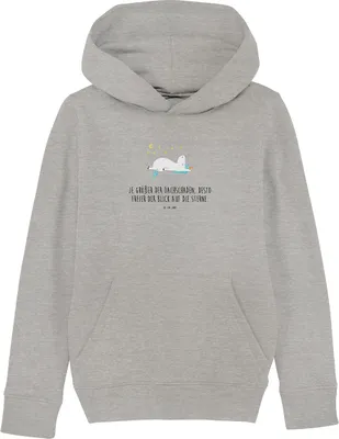 Produktbild von Mr. & Mrs. Panda Kinderpullover Einhorn Sternenhimmel 5-6 Jahre (110/116) - Heather Grey - Geschenk, Hoodie, Sweat-Hoodie, Verrückt, Sterne, Pullover, Sweatshirt, Unicorn