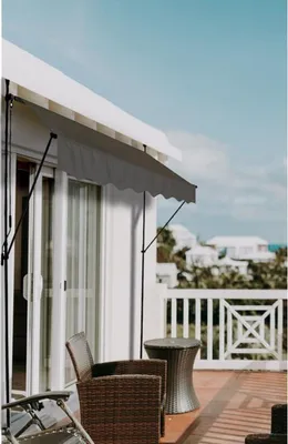 Produktbild von Klemmmarkise Balkon Markise Garten Sonnenschutz einziehbar ohne Bohren Klemmbar