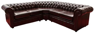 Zdjęcie produktu dla Wysokiej jakości skórzana sofa Chesterfield, narożnik, komplet mebli wypoczynkowych
