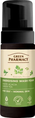 Produktbild von GREEN PHARMACY Energy Schaum zur Reinigung von fettiger und normaler Haut 150 ml