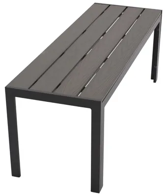 Produktbild von Hockerbank 2-sitzer, Aluminium + Kunstholz