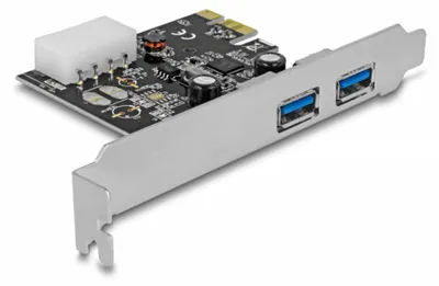 Immagine prodotto di Delock 89243, PCIe, USB 3.2 Gen 1 (3.1 Gen 1), maschio, PCI 2.0, argento, Renesas