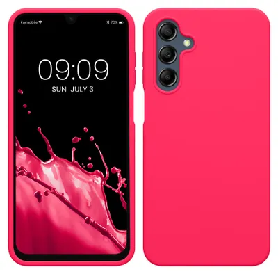 Produktbild von kwmobile Handyhülle für Samsung Galaxy A16 5G Hülle - Case Silikon - Kabelloses Laden - Schutzhülle Cover in Neon Pink