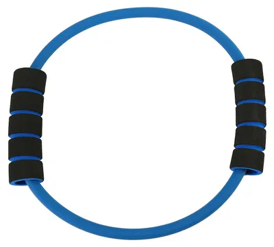 Produktbild von Blauer Yoga-Fitness-Widerstandsring aus Gummi mit zwei Griffen