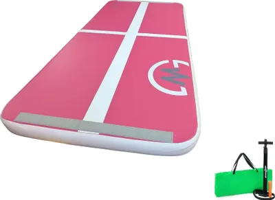 Image de Tapis gonflable Airtrack MASTER 200 x 100 x 10 cm - rose - blanc