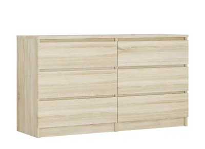 Obrázok produktu pre Komoda 6 zásuviek, farba: dub Sonoma, 138 x 78 x 39 cm