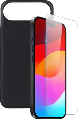 Obrázek produktu pro Pro Apple iPhone 17 Air Silikonové TPU ochranné pouzdro na mobilní telefon Black + 9H tvrzené sklo
