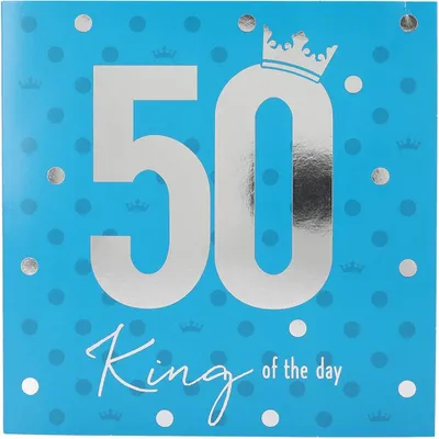 Produktbild von Zahlenkarte zum 50. Geburtstag mit Musik, veredelte Klappkarte mit originellem Innentext, inkl. Umschlag, Format 15,5 x 15,5 cm