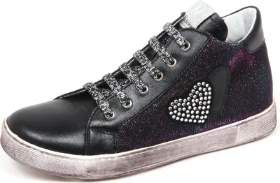 Produktbild von E3746 Sneaker bimba nero NATURINO scarpe glitter shoe baby kid girl