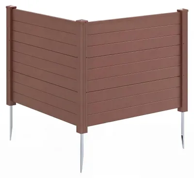 Obrázek produktu pro Venkovní plot na ochranu soukromí 122 x 95 cm, 2 panely, hnědý