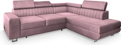 Produktbild von Masseno Ecksofa NOLA R-S mit Schlaffunktion L-Form, Sofa mit Bettkasten, Wohnzimmersofa, Couch, Soffa, Bettsofa, Couchgarnitur- Lila, MONOLITH 62