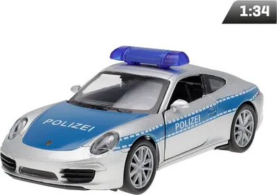 Productafbeelding van Model 1:34, PORSCHE 911 Carrera S, POLIZEI, zilver