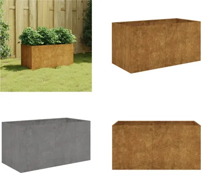 Produktbild von vidaXL Pflanzkübel 80x40x40 cm Cortenstahl - Pflanzgefäß - Pflanzgefäße - Hochbeet - Garten Hochbeet