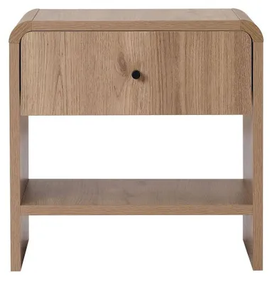 Image de CALICOSY - Chevet 1 tiroir, 1 niche avec bords arrondis L45 cm - CELENA