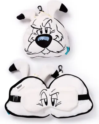 Immagine prodotto di Relaxeazzz Plüsch Idefix (Dogmatix) Asterix Reisekissen & Schlafmaske