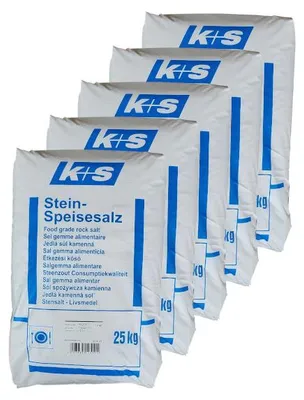 Produktbild von K+S Stein Speisesalz 0,7-0,16 5x25kg Kochsalz Gewürz