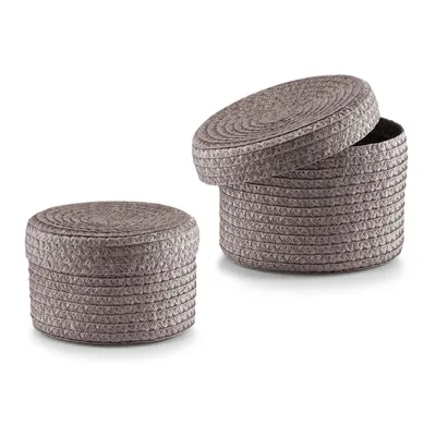 Immagine prodotto di Set per cupcake ZELLER con coperchio grigio 16x10cm e 17x12cm