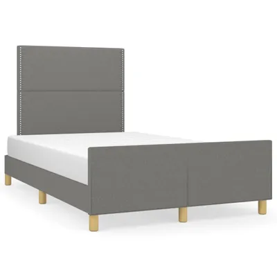Immagine prodotto di vidaXL Struttura letto senza materasso grigio scuro 120x190 cm tessuto
