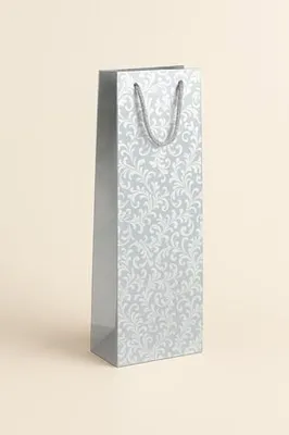 Image de Sac en papier pour vin 125x85x360 argenté
