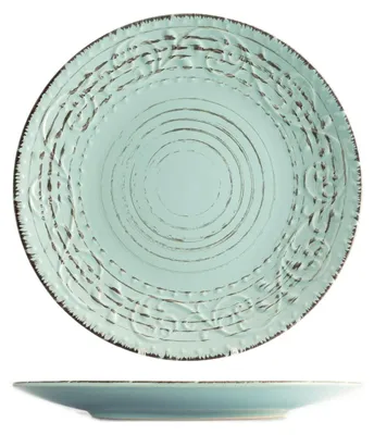 Produktbild von H&h Courtyard 6er-Set blaue Speiseteller 27,5 cm
