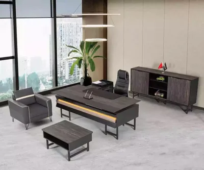 Produktbild von Holz Eckschreibtisch Modern Arbeitzimmer Designer Büro Office Möbel Neu