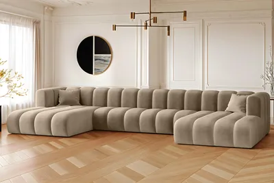 Produktbild von Kaiser Möbel Ecksofa, U-from, Sofa Grand U XL modular stoff Salvador Dunkelbeige