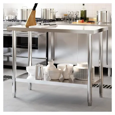 Produktbild von Küchen-Arbeitstisch 110x55x85 cm Edelstahl Küchenarbeitsplatte