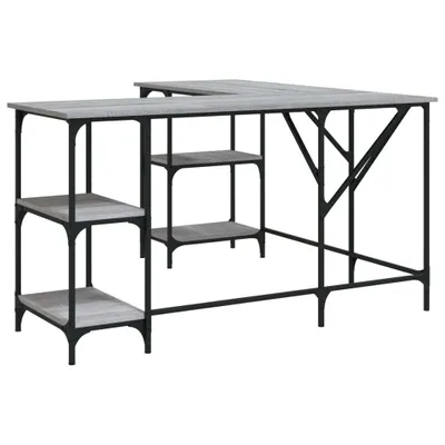 Produktbild von Schreibtisch Grau Sonoma 139x139x75 cm Holzwerkstoff