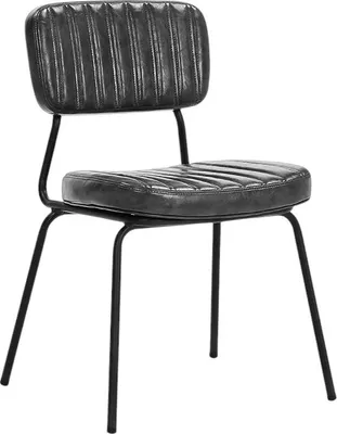 Image de Chaise de restaurant en SIMILI CUIR Noir pour Interieur