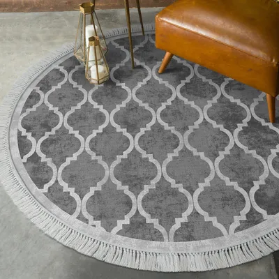 Produktbild von Conceptum Hypnose, Nixie- ALN400601GR17ANR, Grau, Teppichläufer, 100 x 100 cm, 100% POLYESTER