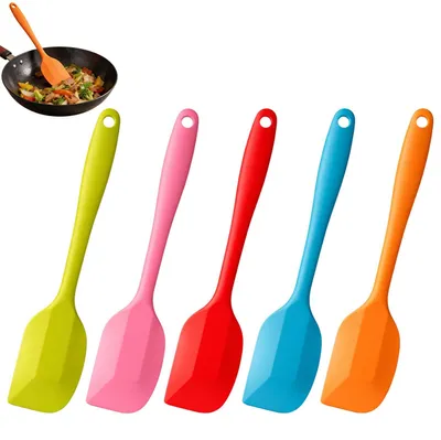 Produktbild von Set mit 5 Silikonspateln, 28 cm, für Backen und Kochen