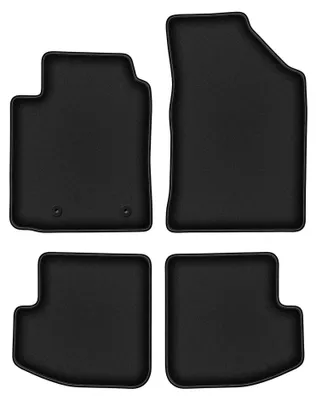 Obrázek produktu pro Velurové autokoberce pro: Toyota Yaris I 1999-2005 (3dv.) – sada 4 ks, černé, na míru – Wielganizator DURBAN