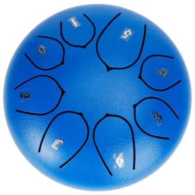 Obrázek produktu pro 6palcový Tongue Drum, 8 tónů, éterický ruční buben s paličkami, modrý