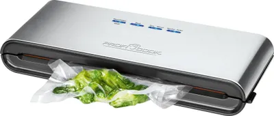 Produktbild von ProfiCook® Vakuumierer | Sous Vide und Vakuum-Garen | inkl. 18 Beutel | stabile Schweißnaht | Folienschweißgerät m. 12 l/Min Saugleistung | Lebensmittel 8x länger Frisch | PC-VK 1080