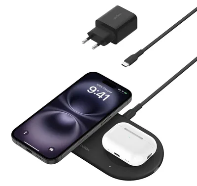 Obrázek produktu pro 2-v-1 bezdrátová nabíječka s MagSafe kompatibilitou