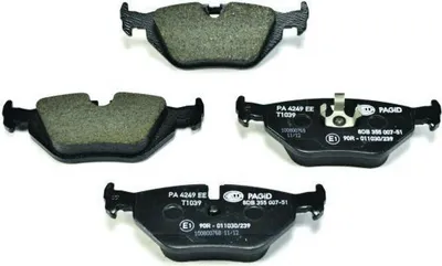Produktbild von Bremsbelagsatz Scheiben mit Verschleißwarnanzeige 17,3 mm HELLA für u.a. BMW 3er