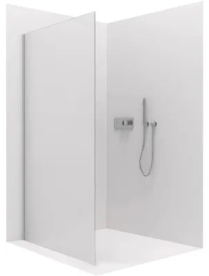 Obrázok produktu pre CERANO – Bočná stena Varone L/P – 6 mm – chróm, mliečne sklo – 70 x 195 cm – jednodielna pevná