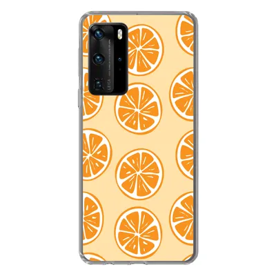 Produktbild von MuchoWow® Handyhülle Schutzhülle Hülle für Huawei P40 Pro Obst - Orange - Tropisch Silikon Softcase Handy Hülle - Schutz