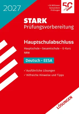 Produktbild von STARK Lösungen zu Deutsch - Hauptschulabschluss (EESA) 2027 NRW - Prüfungsvorbereitung