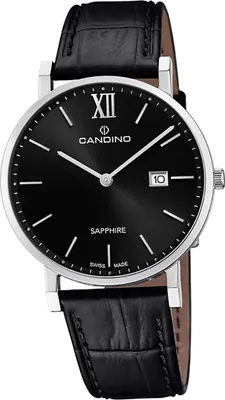 Produktbild von Candino Leder Herren Uhr Analog Elegant Armbanduhr schwarz Classic D2UC4724/3