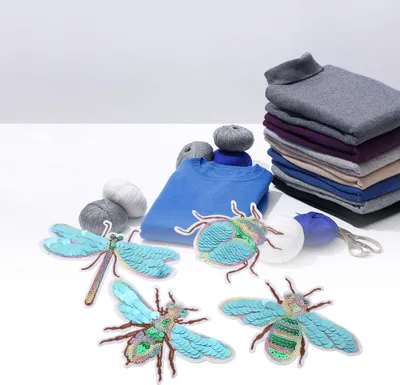 Produktbild von 4Pcs Niedliches Insekt Stickerei Patches Nähen Dekoration Patch DIY Kleidung Applique