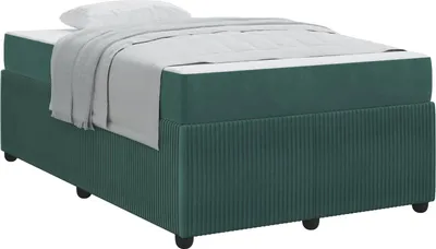 Obrázok produktu pre Rám postele s matracmi Tmavozelená 120 x 190 cm látka