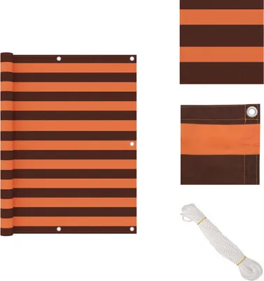 Produktbild von vidaXL Balkon-Sichtschutz Orange und Braun 120x300 cm Oxford-Gewebe -  Sonnenschirme & Sonnenschutze