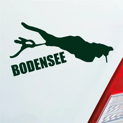 Produktbild von Auto Aufkleber Bodensee See Deutschland Urlaub 10x6 cm Dunkelgrün Sticker Heckscheibenaufkleber