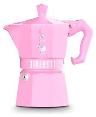 Produktbild von Bialetti Moka Exclusive, Mokka-Kanne, Pink, Aluminium, 3 Tassen, Thermoplast, 1 Stück(e)